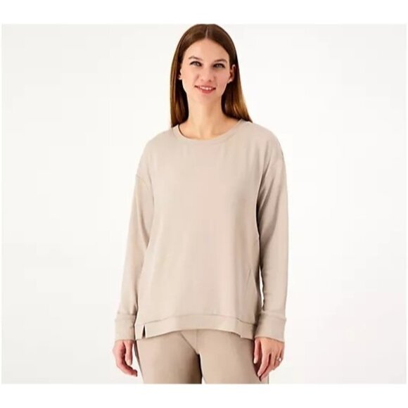 Koolaburra by UGG Marshmallow Jersey Long Sleeve Top Portobello Womens Large - Picture 1 of 7